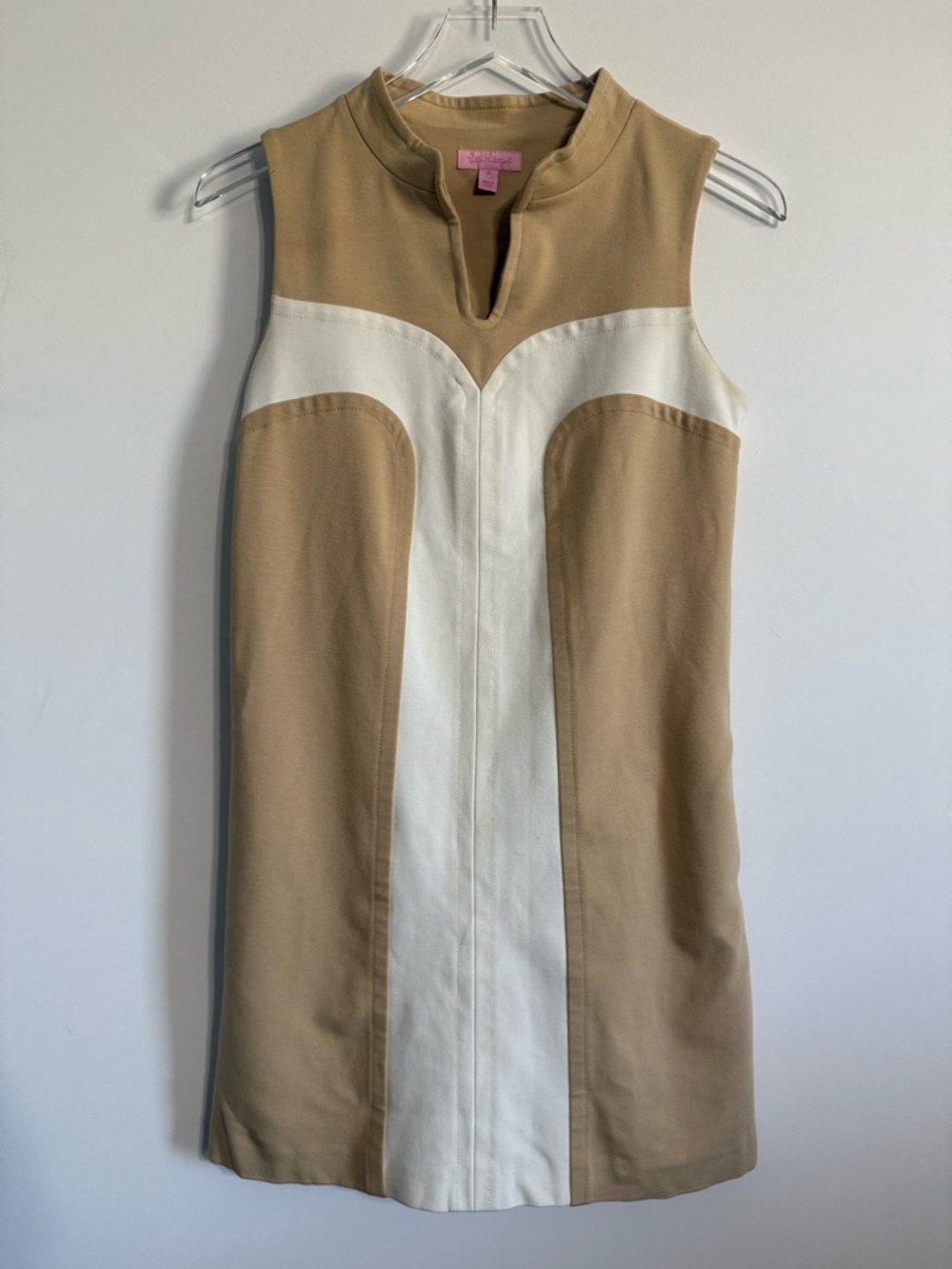 Lilly Pulitzer Tan and White Sleeveless Mini Dress - Picture 4 of 14